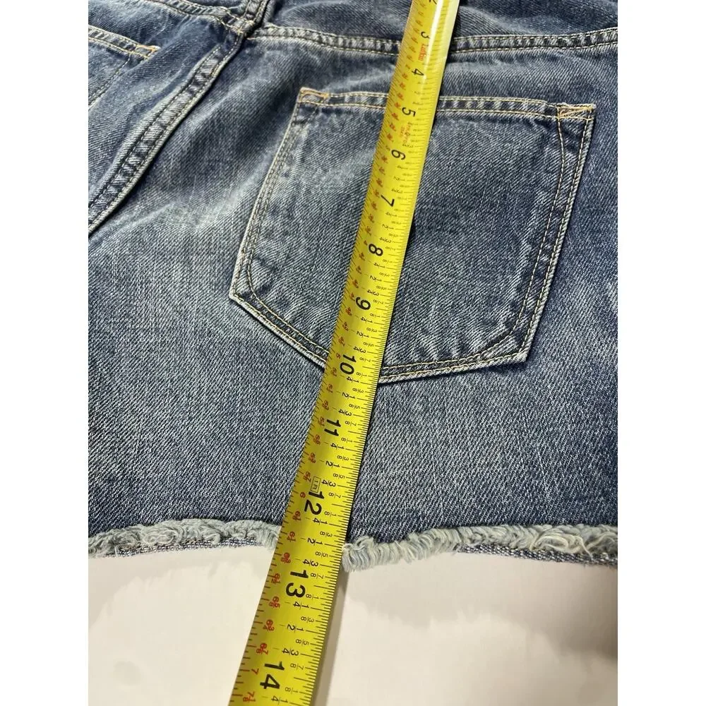 Gap 1969 Jean Denim Shorts Womens 28 Blue Authentic Slim Cut Offs